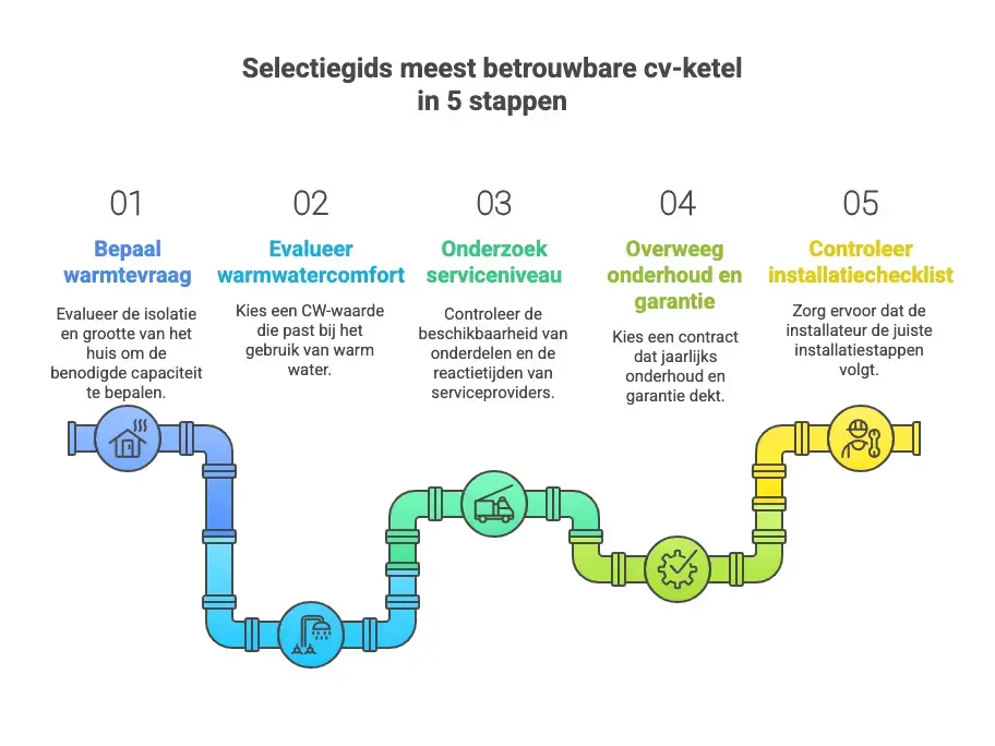 5 stappen een betrouwbare cv-ketel kiezen