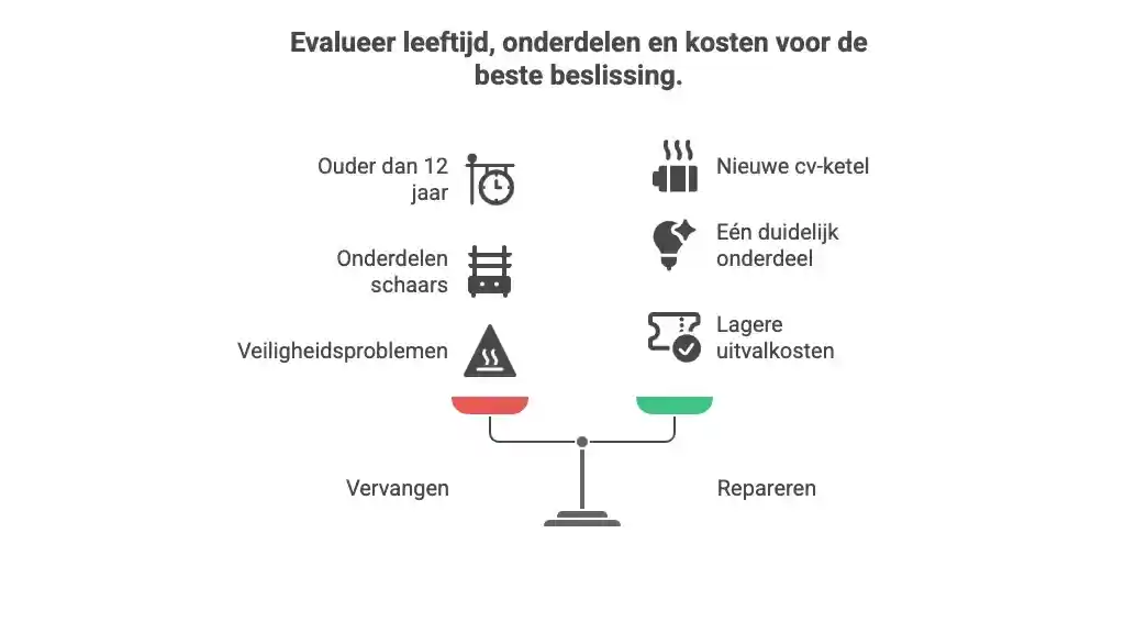 Cv Ketel Vervangen Of Repareren Beslisboom.Webp