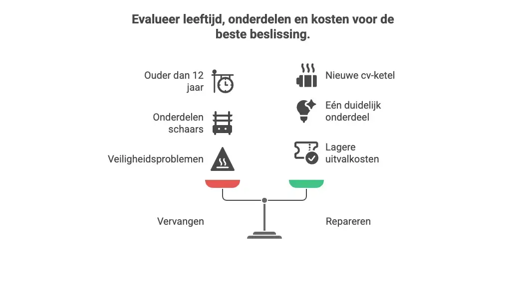 Cv Ketel Vervangen Of Repareren Beslisboom.Webp