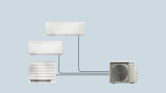 Een afbeelding van multi-split airco in een kamer