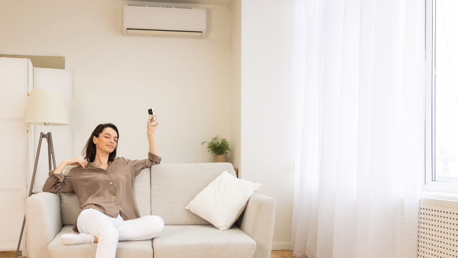 single split airco in woonkamer